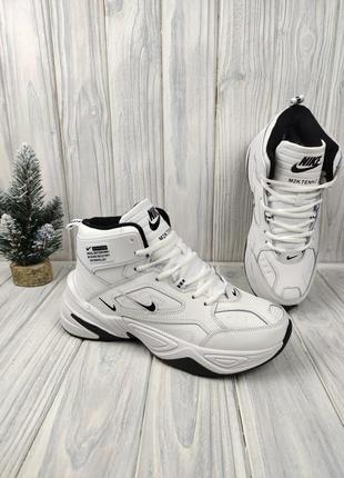 Кросівки зимові nike m2k tekno high winter white black