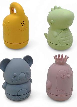 Набор силиконовых игрушек для купания (4 шт.)