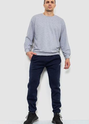 Спорт штани мужские на флисе, цвет темно-синий, 244r47402 фото