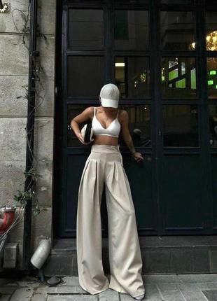 Брюки палаццо | женские брюки | длинные брюки7 фото