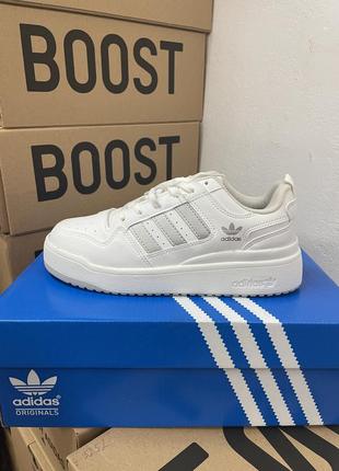 Кроссовки adidas forum 1 low white silver