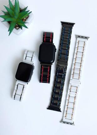 Керамический ремешок для apple watch 38 40 41 42 44 45 49mm