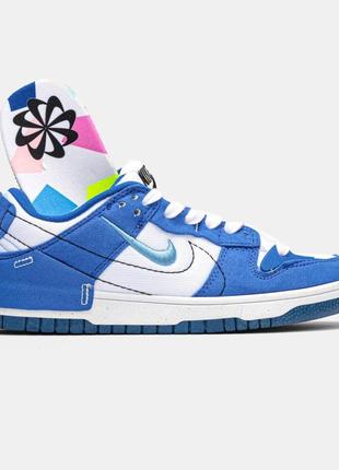 Кросівки жіночі блакитні nike dunk low disrupt 2 white royal 36