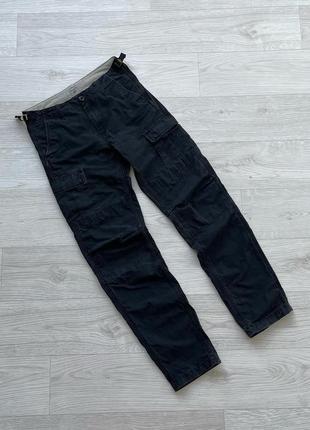 Оригінальні карго штани carhartt wip unisex aviation cargo pants washed black