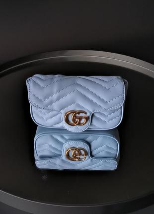 Gucci  marmont mini blue  fl2010