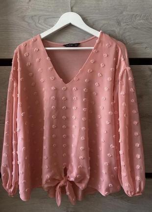 Нежно -розовая блуза