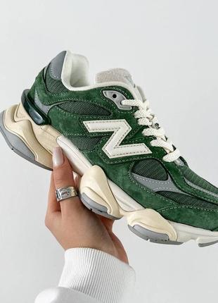 Кросівки жіночі зелені new balance 9060 nori