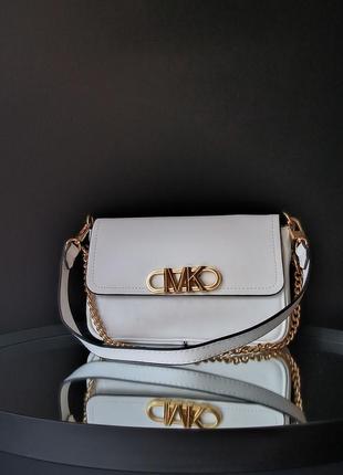 Michael kors parker medium logo crossbody bag white  fl3011