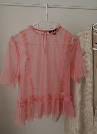 Розовая блуза