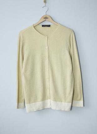 Кашемировый кардиган barbara lohmann cashmere 100% кашемир желтый горчичный l xl brunello cuccinelli zara