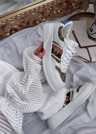 Кросівки жіночі gucci gg sneakers white premium