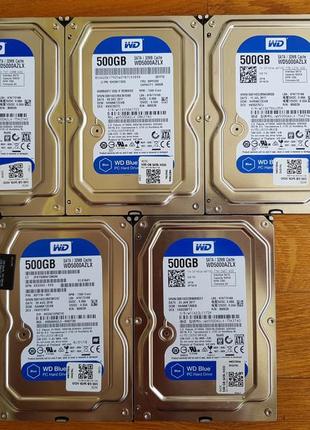 [лот 5шт] жорсткі диски hdd 3.5" для пк 500gb sata3 32mb кеш western digital