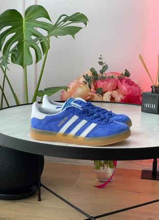 Жіночі кросівки адідас газель сині / adidas gazelle indior shoes blue hq8717