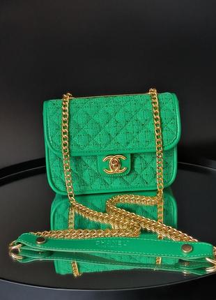 Chanel woven textile green  fl7004