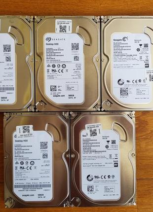 [лот 5шт] жорсткі диски hdd 3.5" для пк 500gb sata3 16mb кеш seagate