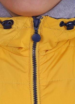 Куртка детская подростковая black & red  осень еврозима сине-желтая2 фото