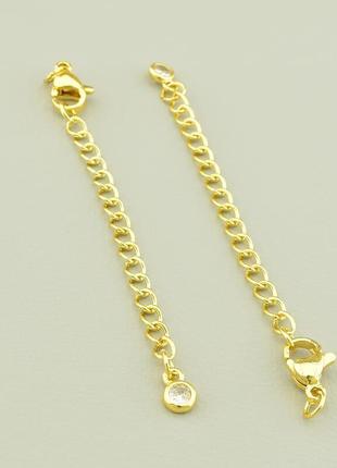122949 замочек фианит 10х5мм.(позолота 14k (лимонная))