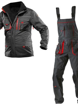 Костюм робочий утепленний  steeluz 4s red (куртка+напівкомбінезон) зріст 182 см