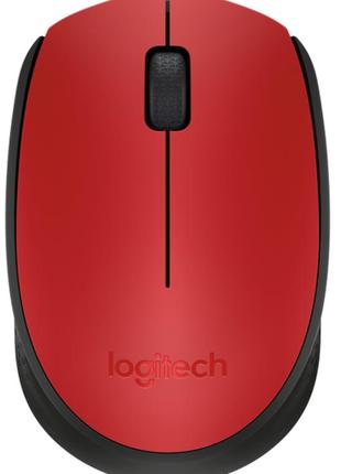 Мышь logitech wireless mouse m171 red