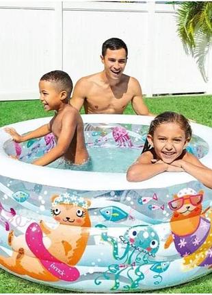 Intex бассейн 58480 np "аквариум" 152-56см, 360л, 3,5кг, для детей от 3-х лет, надувной