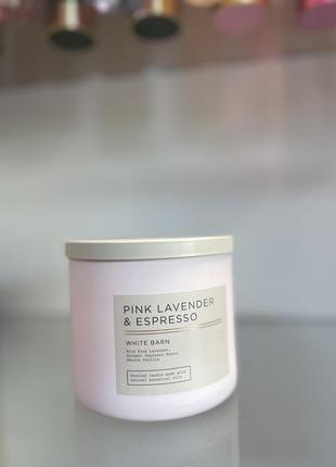 Ароматическая свеча pink lavender&amp;espresso от bath &amp; body works