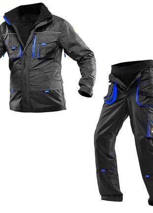 Костюм робочий захисний утеплений steeluz 4s blue (куртка+ штани) зріст 176 см