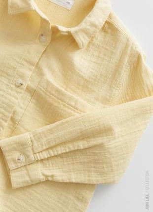 Нежная муслиновая рубашка/блуза/туника zara для девочки 6-7 лет.