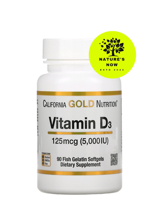 Витамин д3 5000iu - 90 капсул / california gold nutrition сша