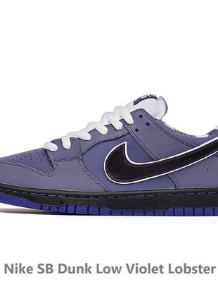 Кроссовки nike sb dunk low violet lobster