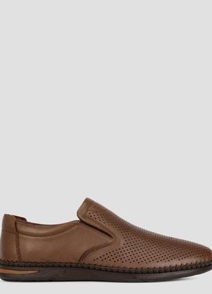 Туфлі чоловічі літні коричневі натуральна шкіра туреччина springer — розмір 40 (26 см) (модель: