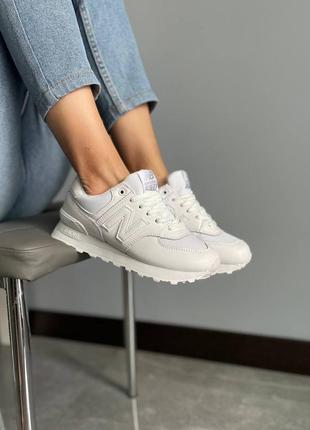 Кроссовки new balance 574 white (сетка)