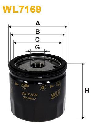 Фильтр масляный seat ibiza ii, inca; skoda felicia; volkswagen golf iii, polo ii (81-94), wix filters (wl7169)