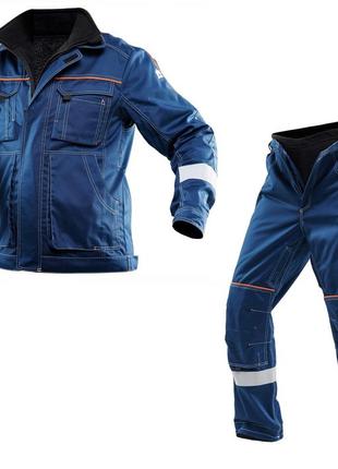 Костюм робочий захисний утеплений aurum 4s blue куртка+штани зріст 188 см