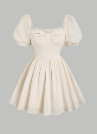 Сукня міні з об'ємним рукавами