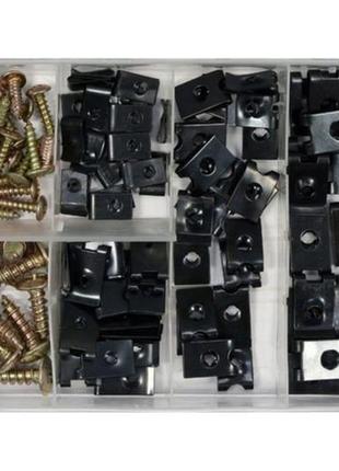 Набір гвинтів самонарізних і металевих кліпсів yato 170 шт.