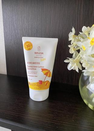 Weleda edelweiss sunscreen lotion spf 30 лосьон защита от солнца