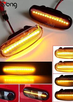 Abarth punto 2012- поворотники 2 led бегущие указатель повторитель поворота на крыле боковой фонарь комплект