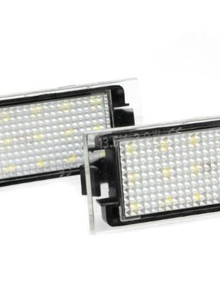 Renault kangoo 08- подсветка номера светодиодная led 2 шт фонарь освещения заднего номерного знака плафон