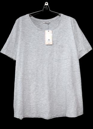 Базова бавовняна трикотажна футболка в сірому кольорі р.18