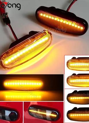Peugeot bipper 08- поворотники 2 led бегущие указатель повторитель поворота на крыле боковой фонарь комплект