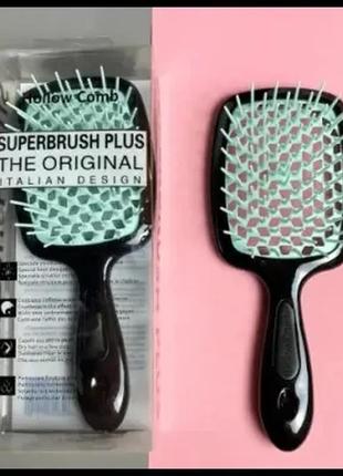 Масажний гребінець у коробці comb xl-849, superbrush plus hollow comb