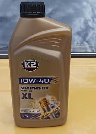 Масло к-2 semisynthetic motor oil sl/cf xl полусинтетика 10w40 1 л