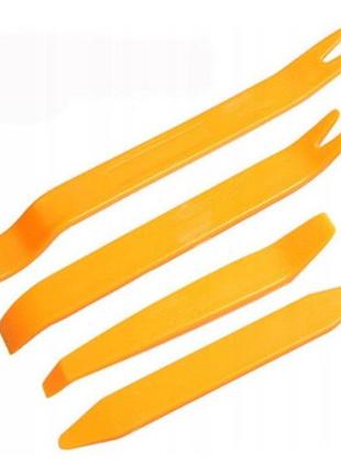 Инструменты для снятия обшивки облицовки салона автомобиля панелей пистонов магнитол молдингов 4 шт лопатки