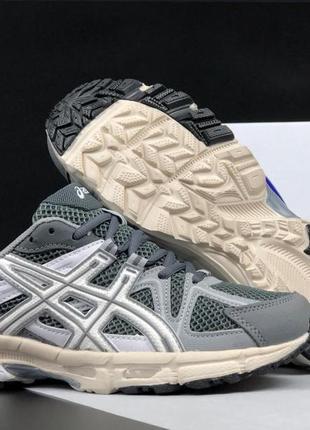 Женские кроссовки asics gel kahana 8 серые с бежевым