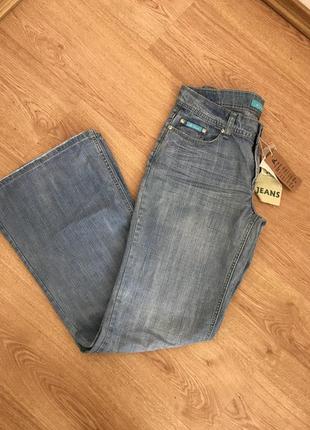 Джинси кльош 31 розмір / джинси м / джинси l / сірі джинси / світлі джинси/ жіночі джинси
