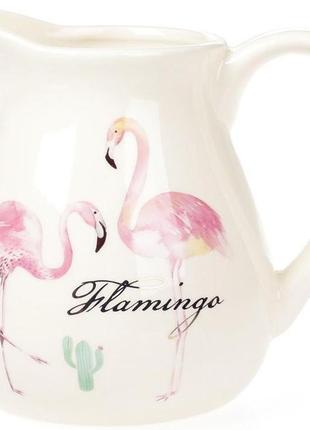 Кувшин "розовый фламинго" 900мл, керамический