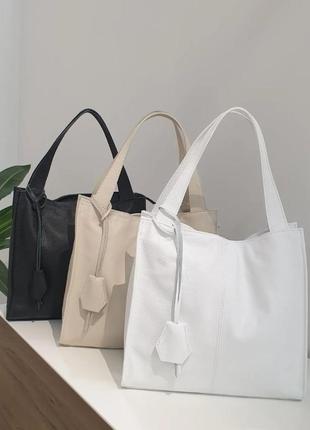 Женская сумка из натуральной кожи италия сумка шоппер