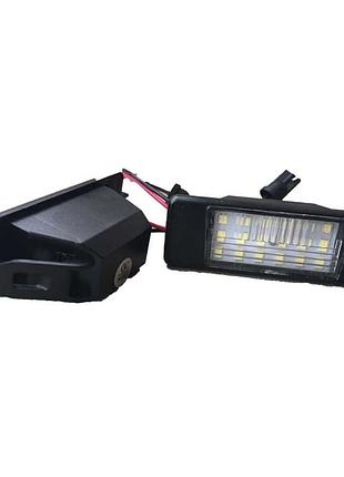 Nissan x-trail 07-15 подсветка номера светодиодная led 2 шт комплект фонарь підсвітка номерного знаку диодная