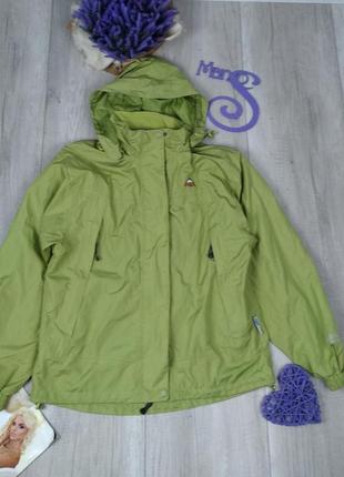 Жіноча куртка mсkinley з капюшоном салатового кольору розмір xxl (52)
