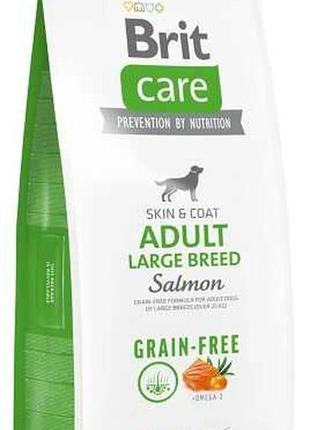 Brit care grain free adult large breed salmon & potato не містить зернових для дорослих собак велики